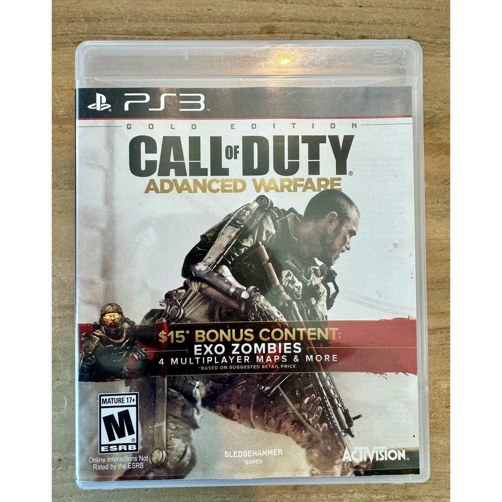 Activision Call of Duty Advanced Warfare‎ Gold Edition PS3 Video Game Black Case
